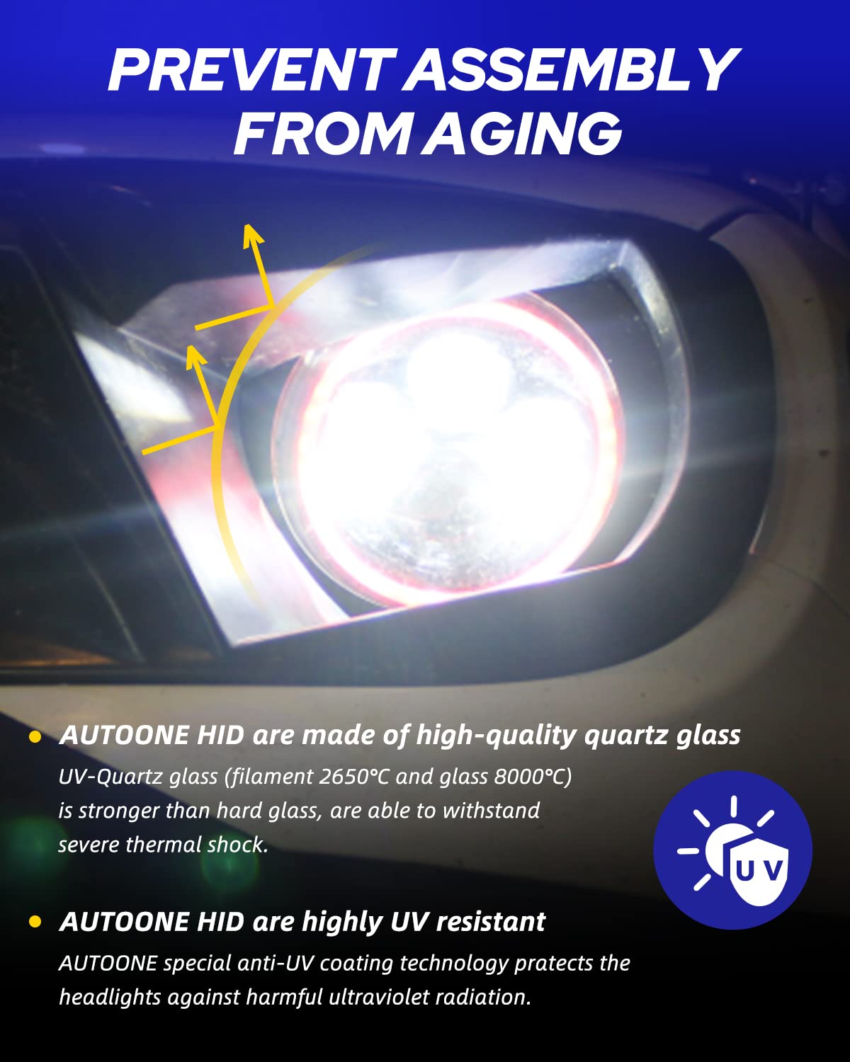 Autoone 2024 Upgraded D3S D3R Hid Headlight Bulb  300% Brighter Lightness  6000K White 66340 42403 42302 35W Xenon Headlight Bulbs  Super Bright D3S Hid Bulbs Original Replacement  Easy Installation