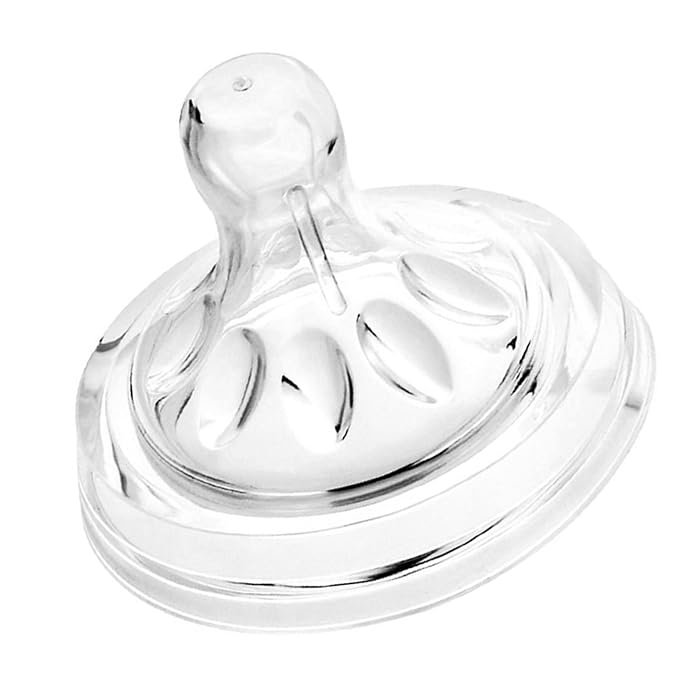 Bottle Nipples 9×5×5 4Pcs Bottle Nipples Transparent Soft Silicone Baby Bottles Nipples for 6 to 12 Month Old Infant