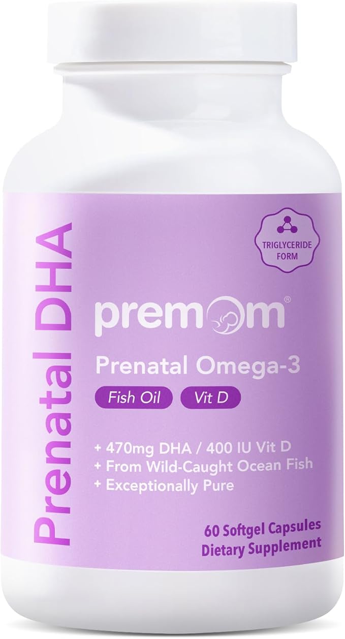 Premom Multivitamin for Women - Prenatal Formula Vitamin Supplements 2 Bottles Prenatal DHA Fish Oil 1 Bottles
