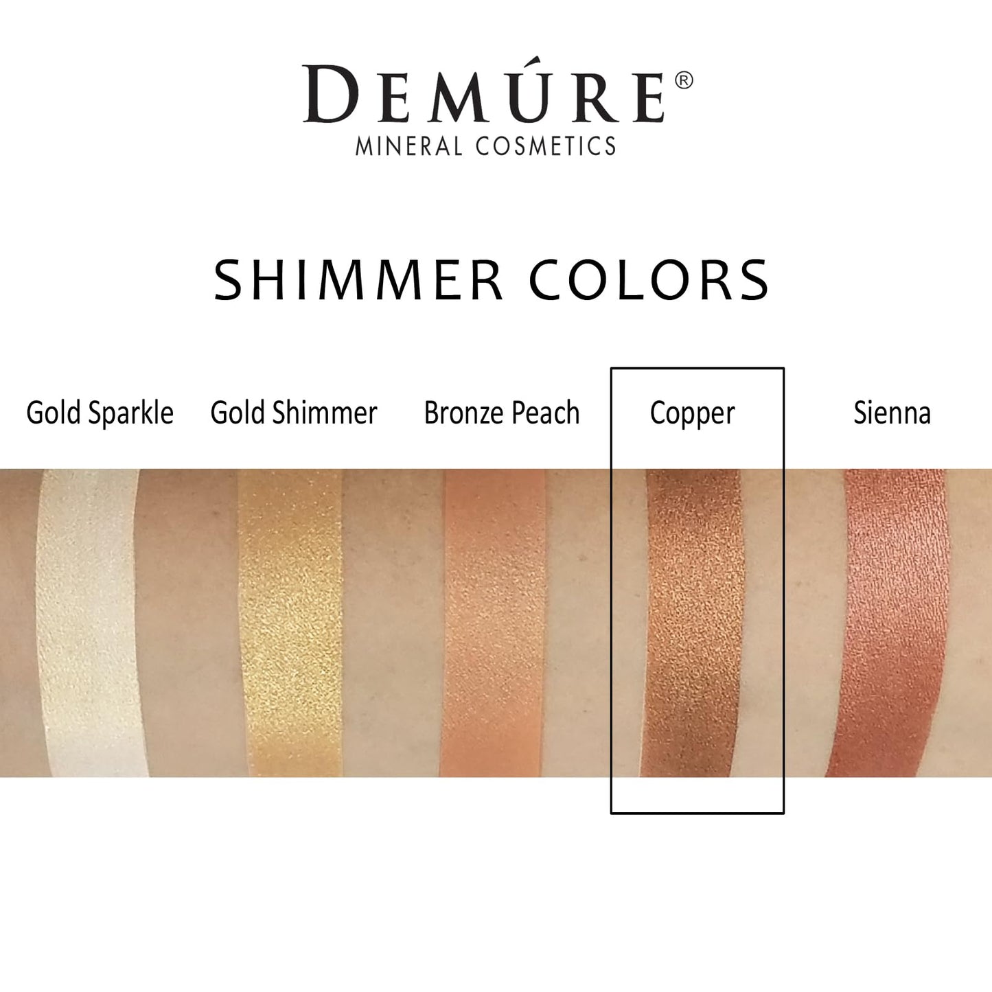 Demure Mineral Make Up (Copper) Eye Shadow, Shimmer Eyeshadow, Loose Powder, Glitter Eyeshadow, Eye Makeup, Professional Makeup