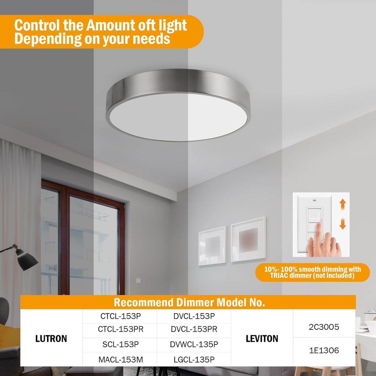 Enateclite Modern Minimalist 13 Inch Ceiling Light  Dimmable 26W Led Ceiling Light Fixture With 3Color Temperatures  Brushed Nickel Flush Mount Ceiling Lighting Perfect For Bathroom & Bedroom