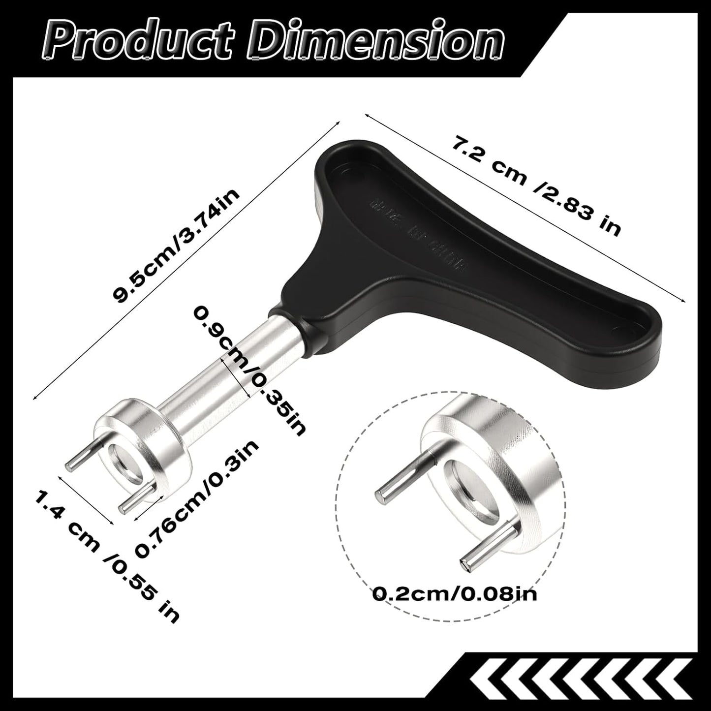 Golf Shoe Spikes Wrench, Stainless Steel Golf Shoe Spike Removal Tool Universal Spike Shoes Replacement Tool, Remover Tools with Comfortable Grip for Shoes