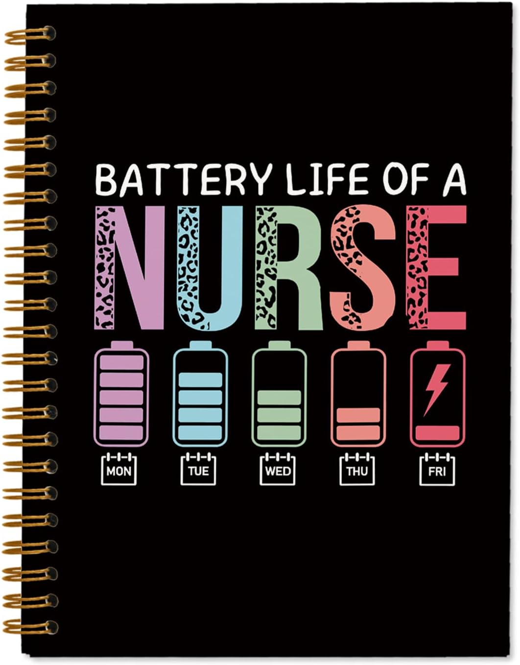 Funny Black Nurse Journaling Notebooks for Women Girls, Nursing Student Appreciation Gifts School Supplies Notebook, Nurse Supplies, Black Nurse Hardcover Spiral Notebook Journal, 5.5x8.3