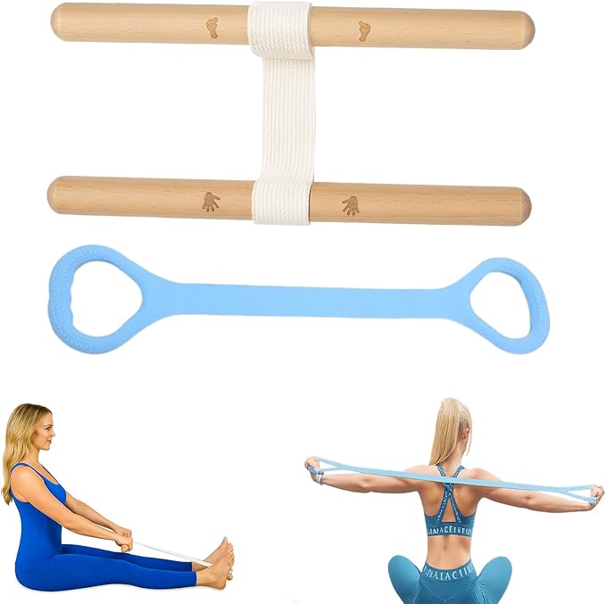 Adjustable Portable Stretching Device and Fitness Resistance Band for Home Use, Enhanced Flexibility and Mobility Perfect ...