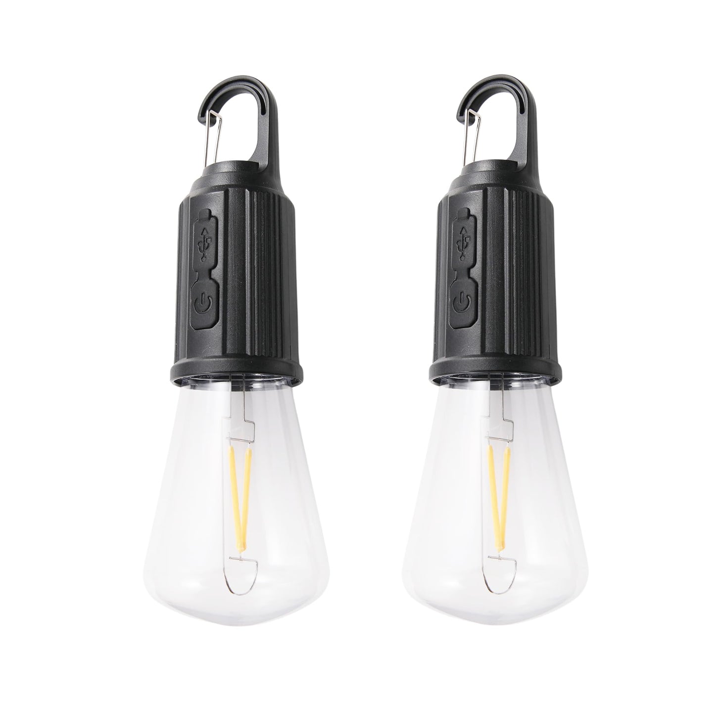 Vagocom 2Pcs Rechargeable Camping Light Bulbs Portable Led Camping Lanterns Hanging Tent Lamp With 3 Lighting Modes And Hook For Emergency  Hiking  Fishing  Backpacking Power Outages