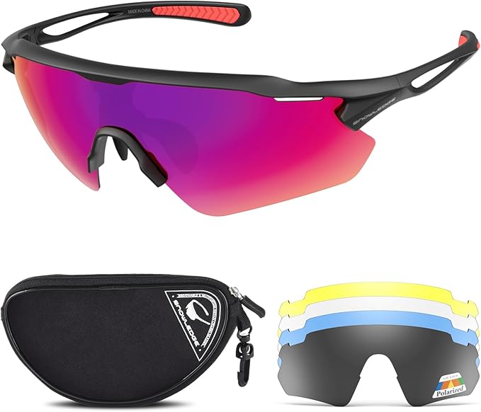 Cycling Glasses, TR90 Unbreakable Frame Polarized Anti-UV400 Sports Sunglasses