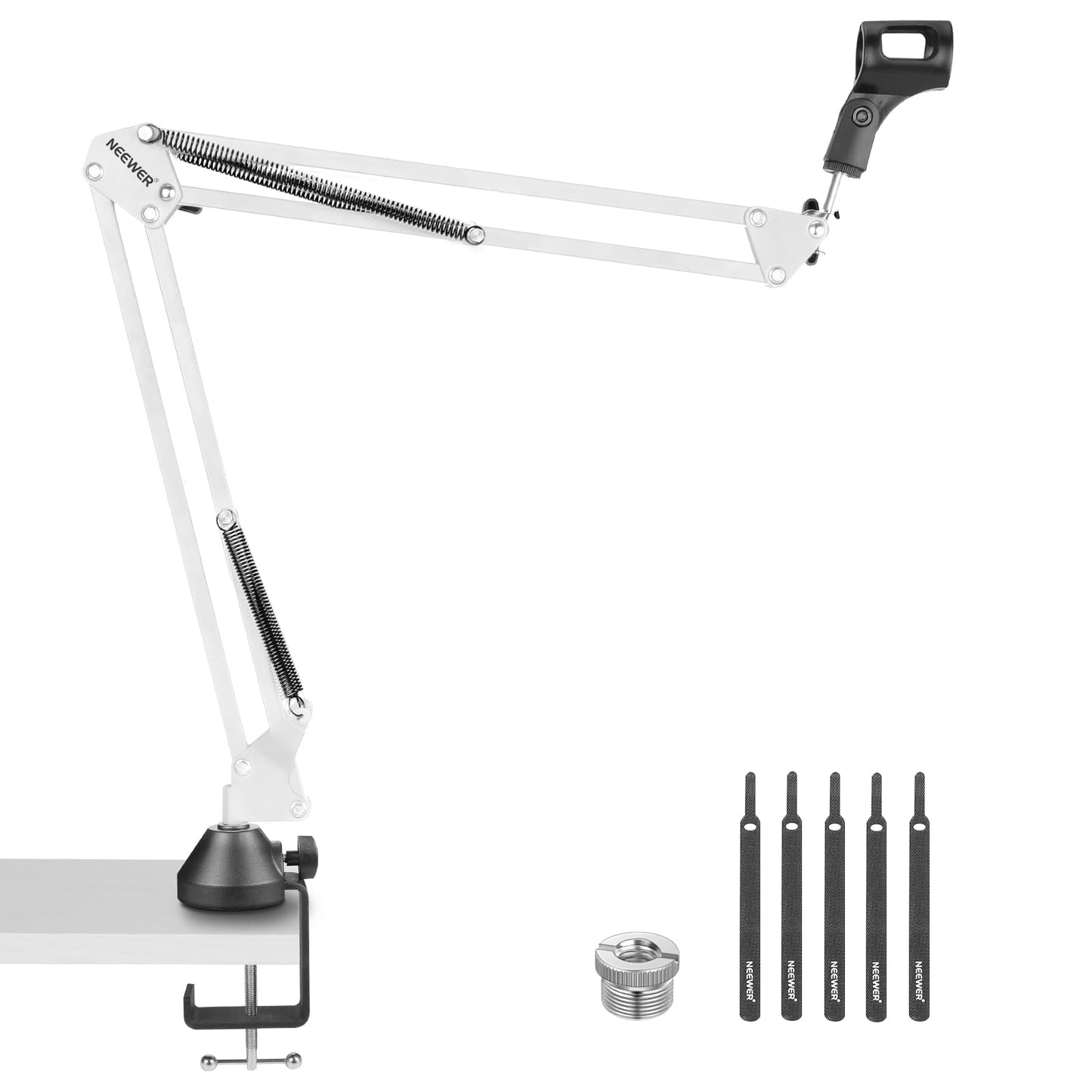 NEEWER Suspension Boom Arm Scissor Mic Stand, Microphone Arm Desk Stand with 3/8 to 5/8 Screw, Cable Ties Compatible with Blue Y