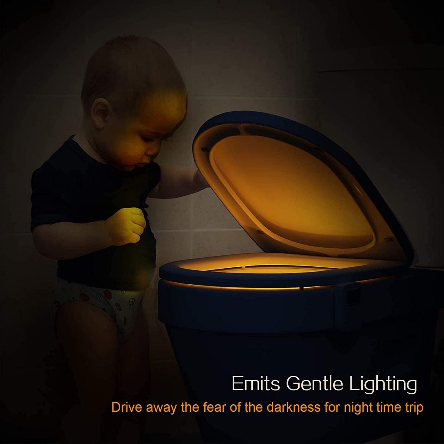 Witshine Motion Sensor Toilet Night Light, 16 LED Color Changing, AA Battery Operated, Pack of 3, Multicolor