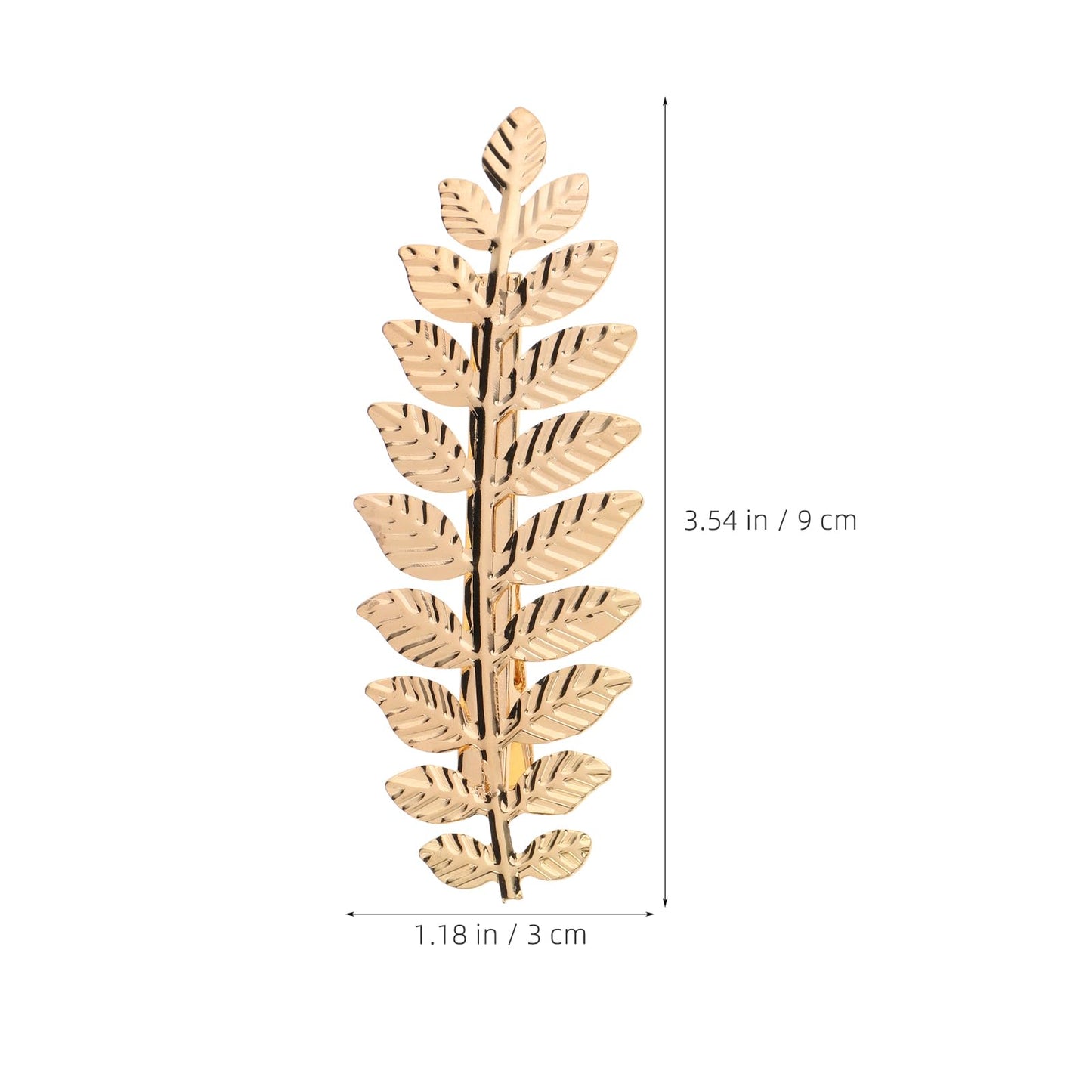 2pcs Hair Clip Gold Toga Party Halloween Greek Goddess Costume Golden Leaf Alligator Hair Barrettes Vintage Hair Bang Ornament