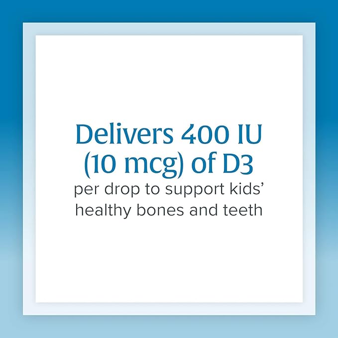 Natural Factors, Vitamin D3 Drops 400 IU (10 mcg) for Kids, Supports Strong Bones and Immune Function, 0.5 fl oz, 0.5 Oz
