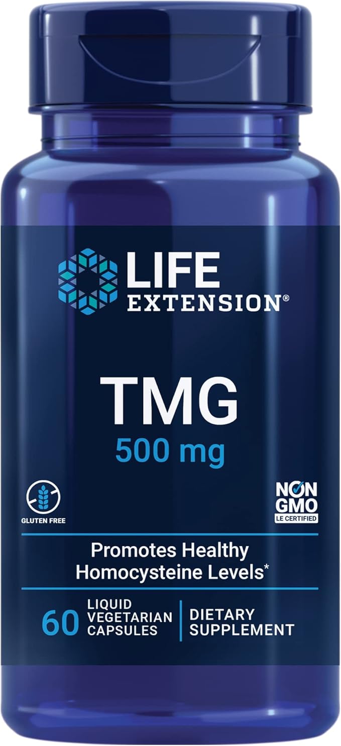 Life Extension Bio-Fisetin Fisetin Galactomannans Fenugreek Seed Cellular Health Cognitive Health Longevity Gluten-Free Vegetarian Non-GMO 30 Capsules and TMG 500mg 60 Liquid Vegetarian Capsules