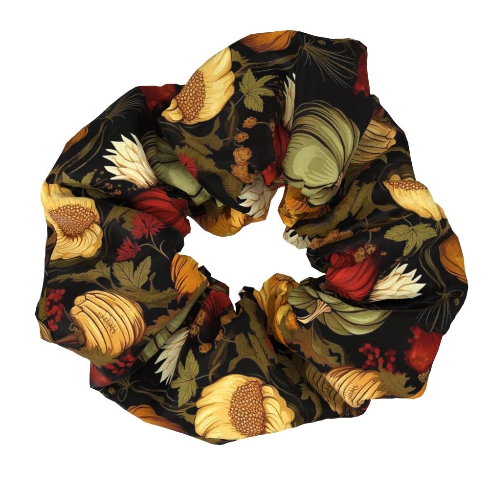 Thanksgiving Pumpkin Hair Scrunchy Fall Turkey Ponytail Holder Thanksgiving Hair Scrunchies JHT22 (A2)