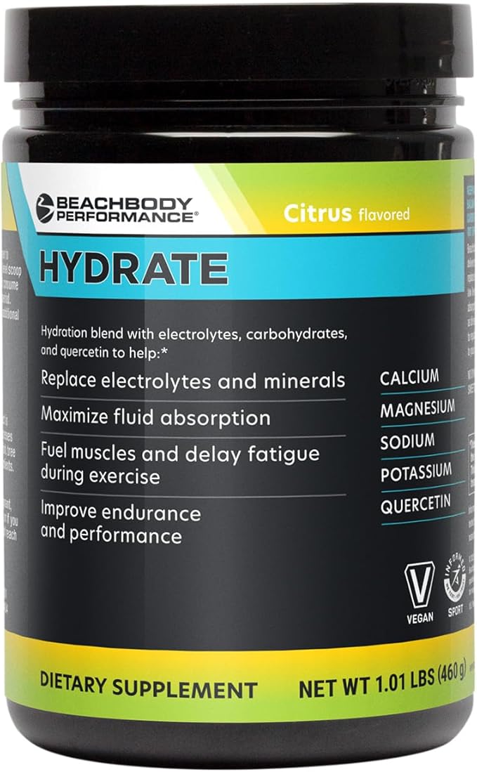 BODi Hydrate Performance Hydration Supplement, Quercetin Enriched Electrolyte Powder, 4 Key Electrolytes: Potassium, Magne...