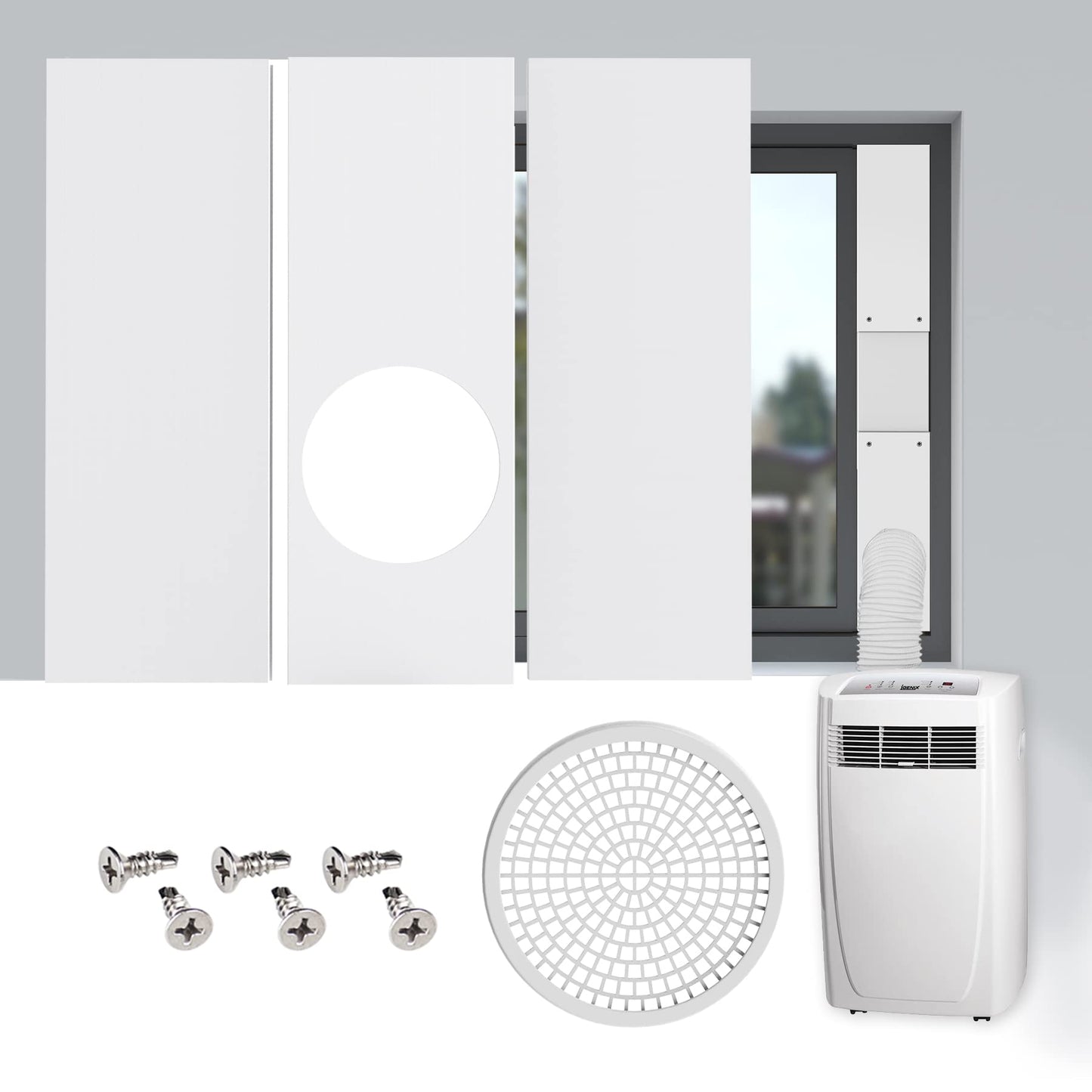 Daisypower Portable Air Conditioner Window Kit,Adjustable Window Vent Kit For Sliding Window,Portable Air Conditioner Replacemen