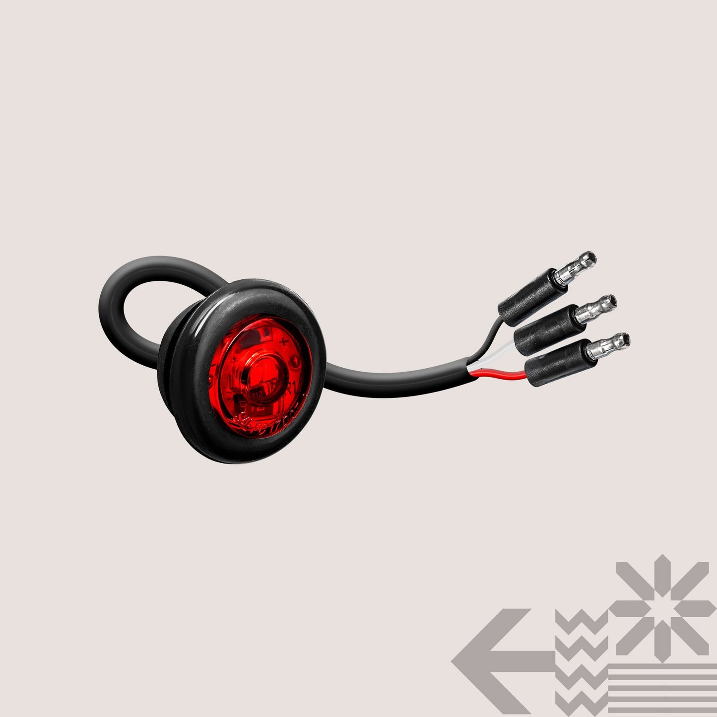 Online Led Store 3/4 Round Red Led Marker Light - 3 Wire, Ip67 Waterproof, Dot Certified For Trailers And Trucks