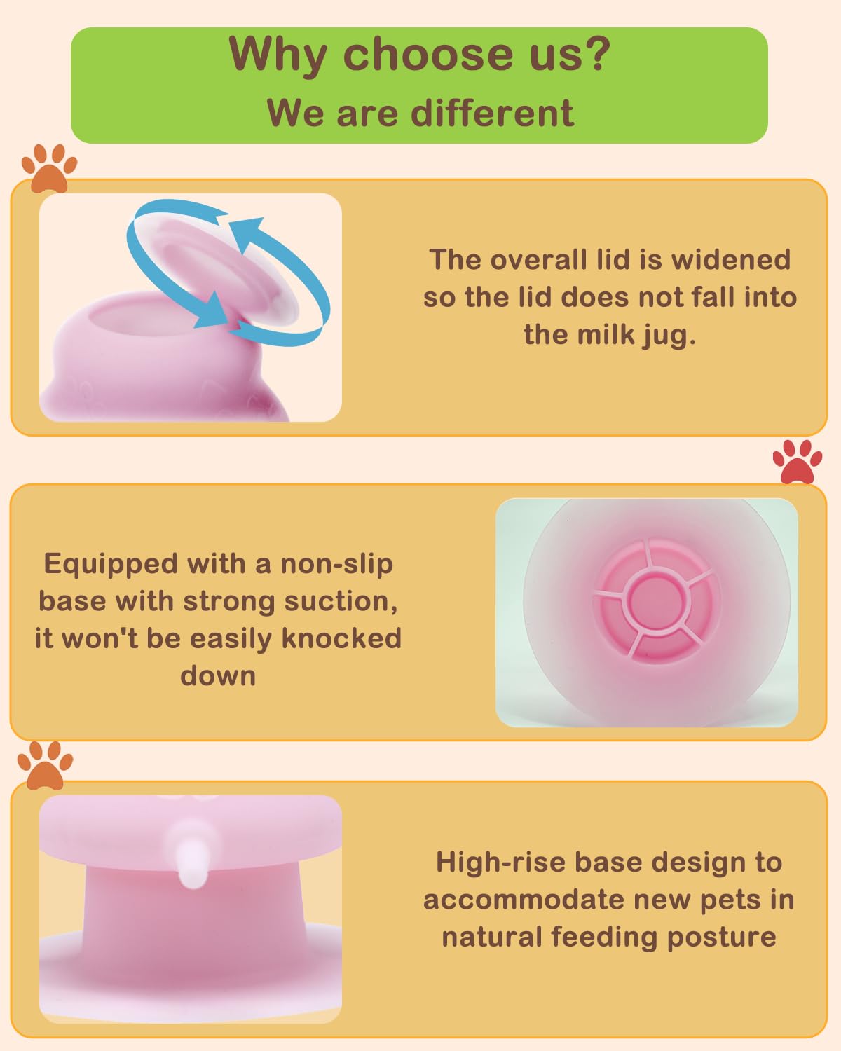 CUTENNIOU 230ML Puppy Bottles for Nursing Puppy Milk - Premium Silicone Nursing Station with 4 Nipples - Dog Feeder for Multiple Newborn Puppies, Rabbits, Kittens Bottle Feeding Kit (Pink)