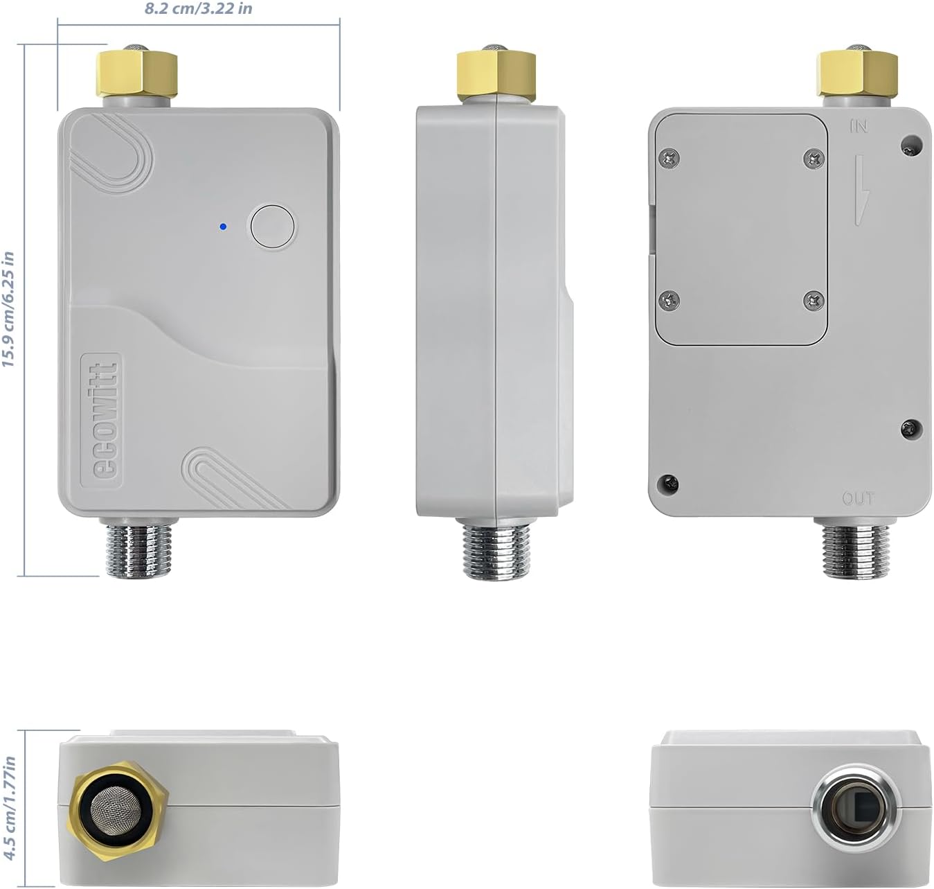 ECOWITT Smart Watering Timer Kit GW1208, Includes WFC01 Sprinkler Timer and GW1200 IoT Gateway, 915 MHz