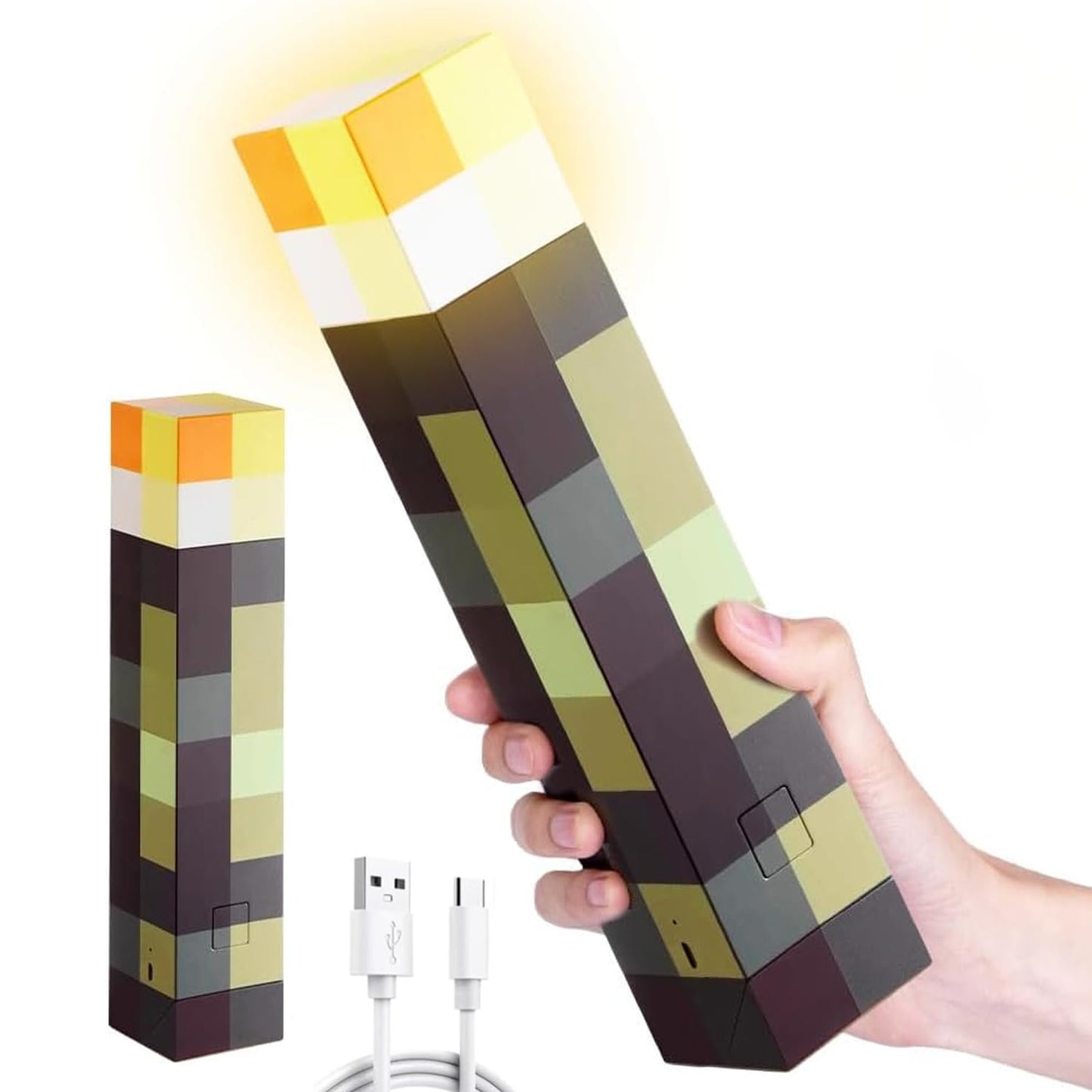 Neioaas Light-Up Glowing Torch Lamp With 3 Lighting Levels - Usb Rechargeable Led Flashlight Night Light Torch Light With Wall Mount & Hand Held For Birthday Party Living Room Bedroom Gaming Decor