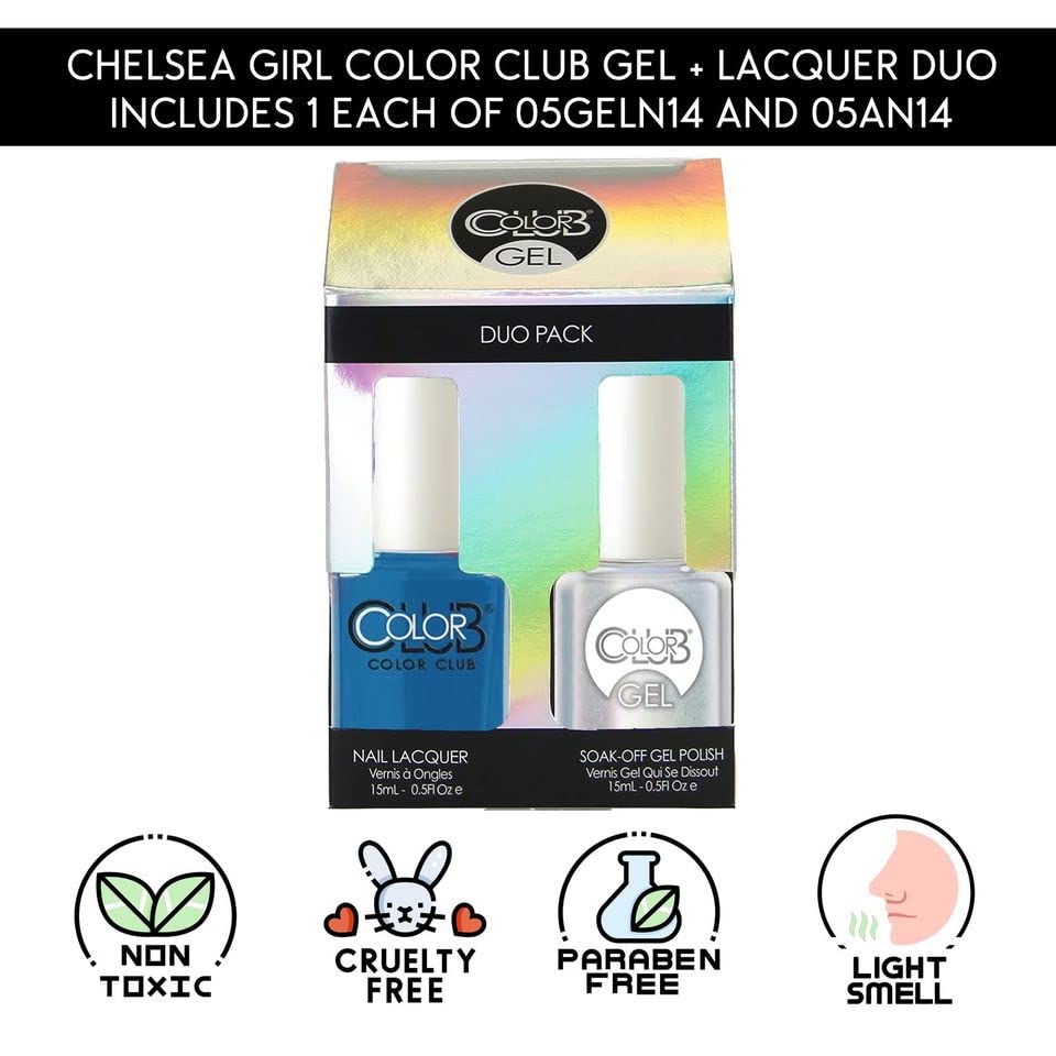 Color Club Chelsea Girl Color Club Gel + Lacquer Duo Includes 1 Each Of 05geln14 and 05an14, 0.5 fluid_ounces