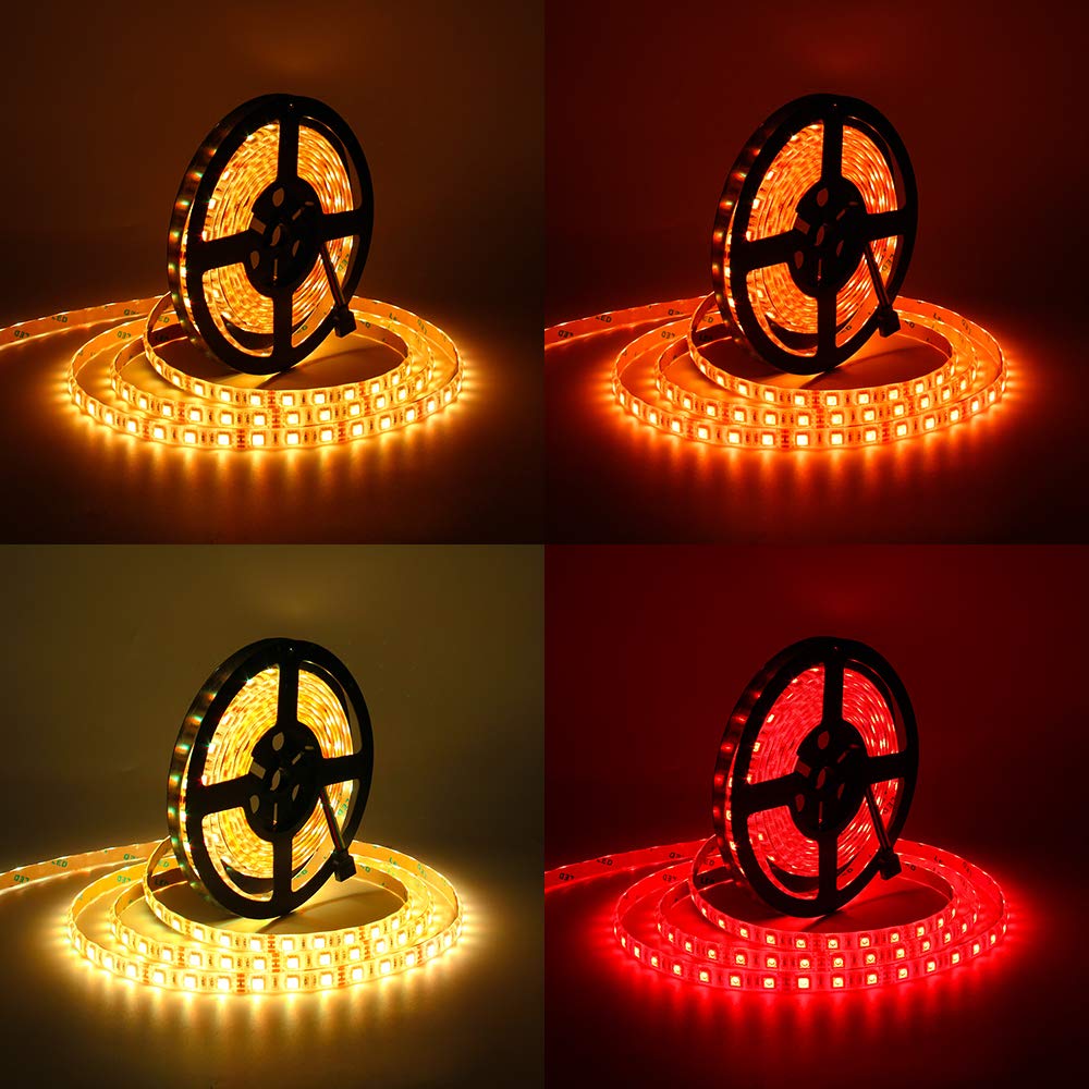 Supernight Led Strip Lights 16.4Ft Smd 5050 Waterproof 300Leds Rgb Flexible Led Light Strip Rope + 44Key Ir Remote Controller For Bedroom Tv Backlight Christmas (Not Include Power Adapter)