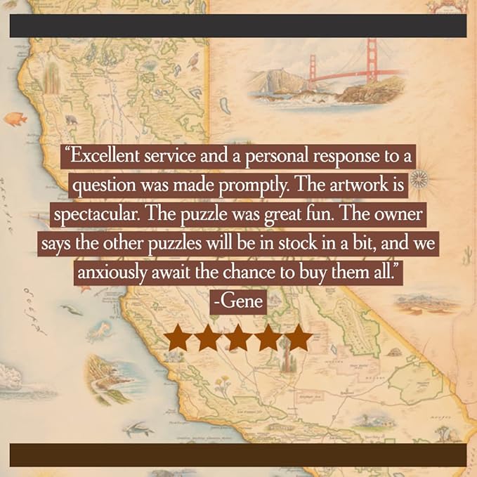 Santa Catalina Island Map Cardboard Jigsaw Puzzle - 1000 Pieces, Hand-Illustrated - Educational, Family Activity, Ages 7+, Includes Poster - 25.4 x 19.8