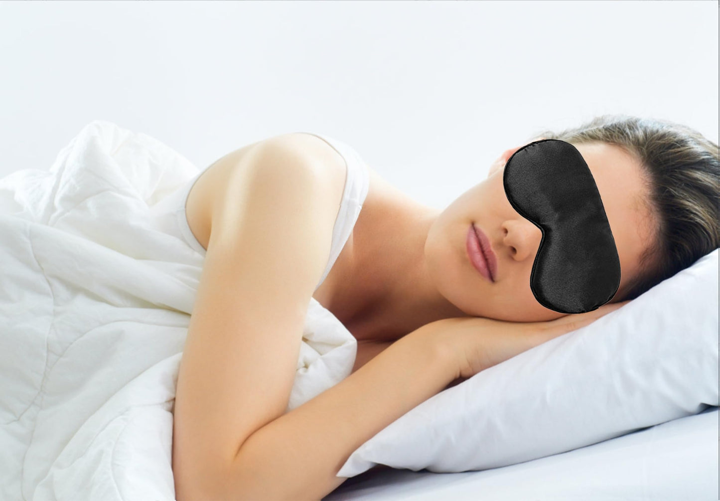 Black Eye Mask for Sleeping,Soft and Comfortable Fabric, Eye Shade Cover for Night,Travel Nap
