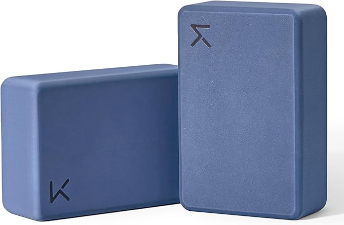 KEEP Yoga Block, High-Density EVA Foam 2 Pack Yoga Block with Non-Slip Textured Surface, Supportive, Lightweight - Ideal f...