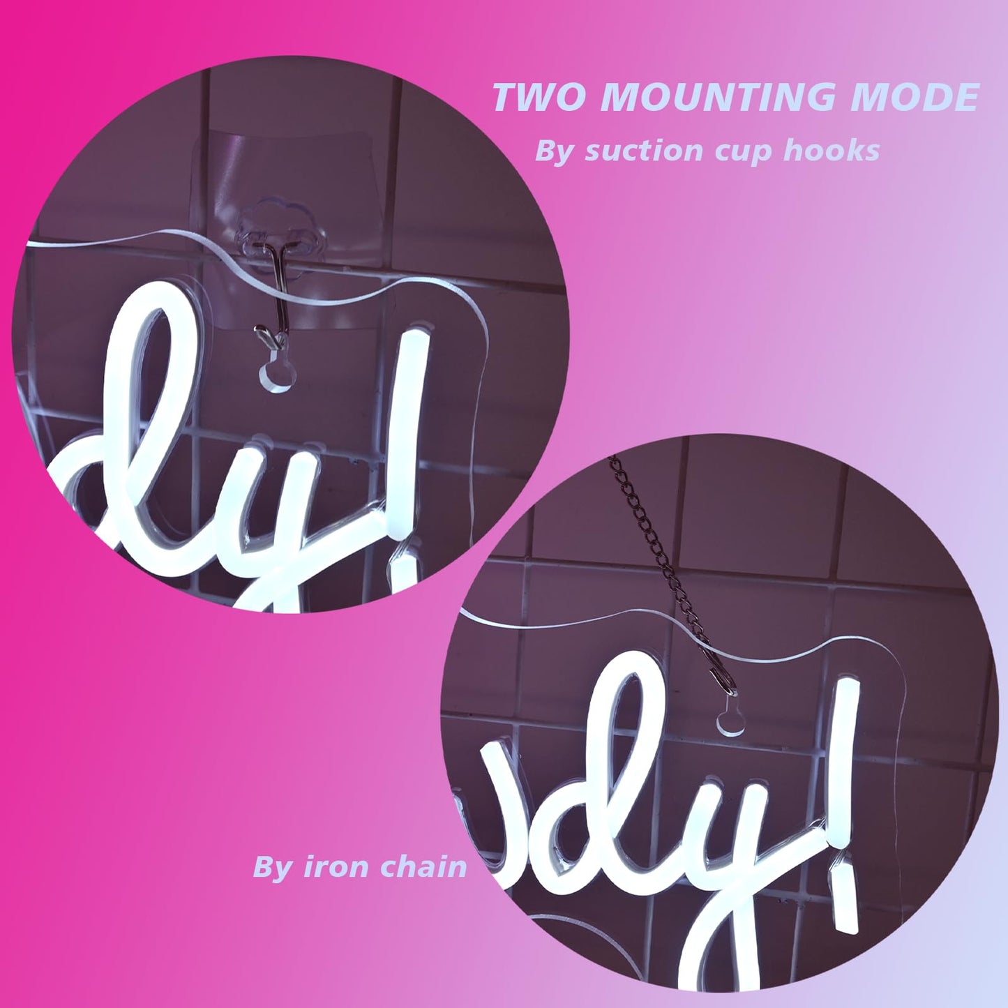 Ineonlife Cowboy Hat Neon Sign Howdy Neon Lights Pink Led Neon Signs Preppy Girls For Wall Decor Light Up Sign For Bar malt-inspired Bedroom Living Room Beauty Girls Club Decoration Gifts