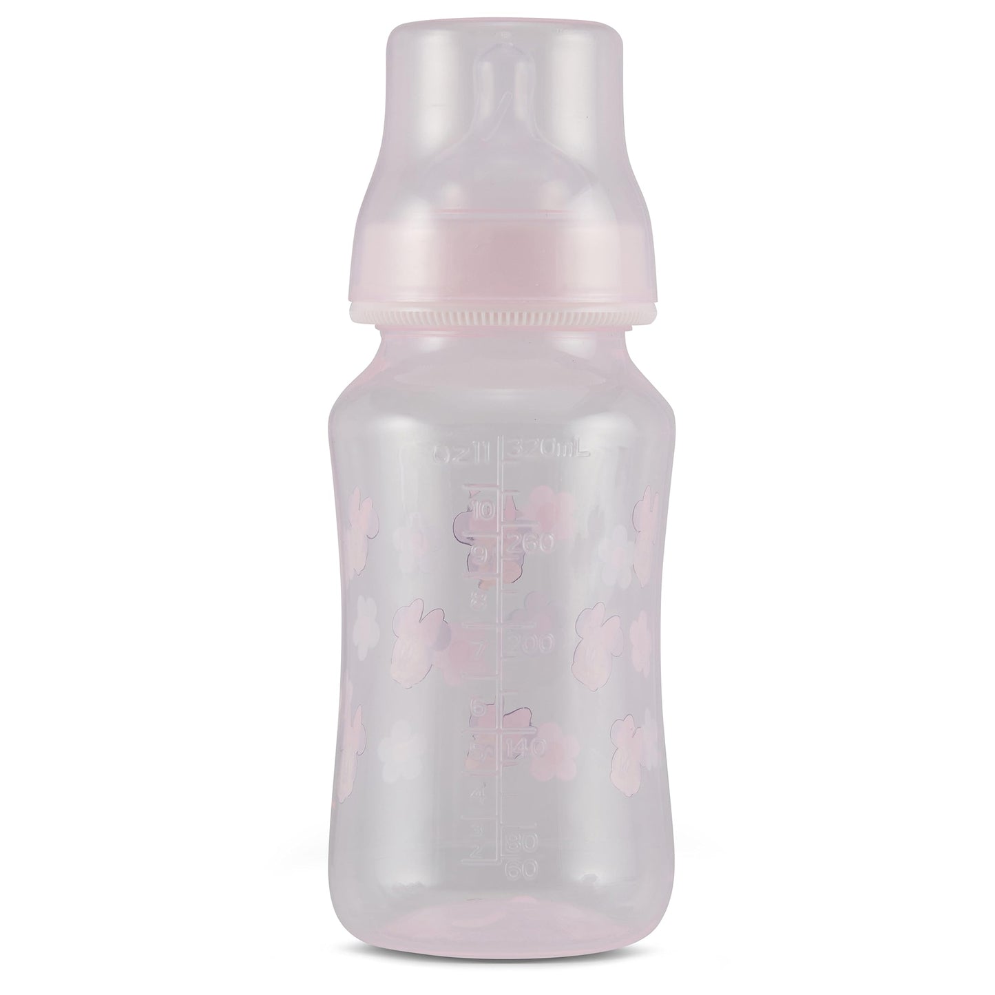 Disney Minnie Mouse Baby Bottles 11 oz for Boys or Girls | 2 Pack of Infant Hourglass Shaped Bottles with Cover for Newborns and All Babies | BPA-Free Plastic Baby Bottle for Baby Shower