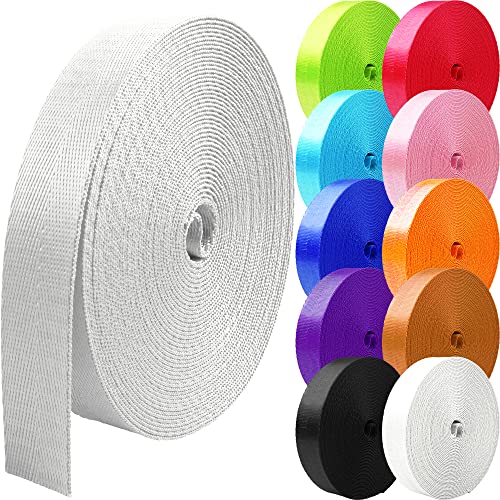 Grosun Nylon Webbing 1 inch 1.5 inch 2 inch Webbing Nylon Strap Backpack Straps Belt, 10 25 50 3.3 Yards Webbing