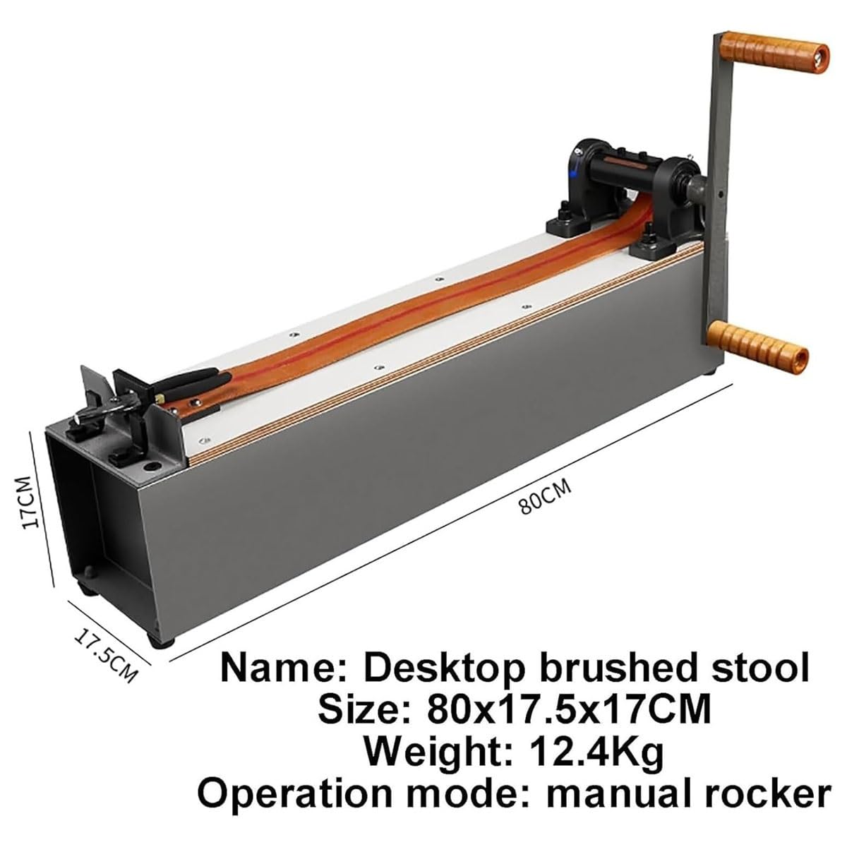QUGURLID Manual Wire Drawing Bench,Jewelry Wire Pulling Machine w/Steel Frame and Leather Belt,Jewelry Craft Tool w/Removable Handle,for Earrings Repair,Bracelet Making