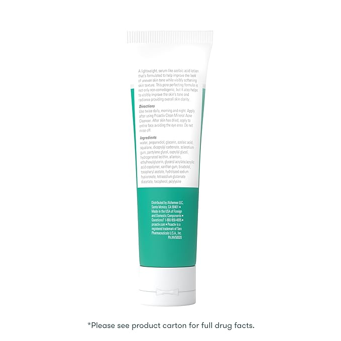 Proactiv Clean Azelaic Pore Perfector- Brightening Serum for face with Squlane and Hyaluronic Acid- Azelaic Acid Cream Serum for Sensitive Acne Prone Skin- 3oz