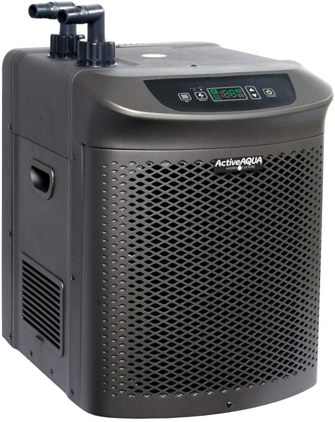 Active Aqua AACH50HP Water Chiller for Aquarium, Hydroponics, Bathtub – 0.5 HP, Fast Cooling, 90-172 Gallons, Titanium Eva...