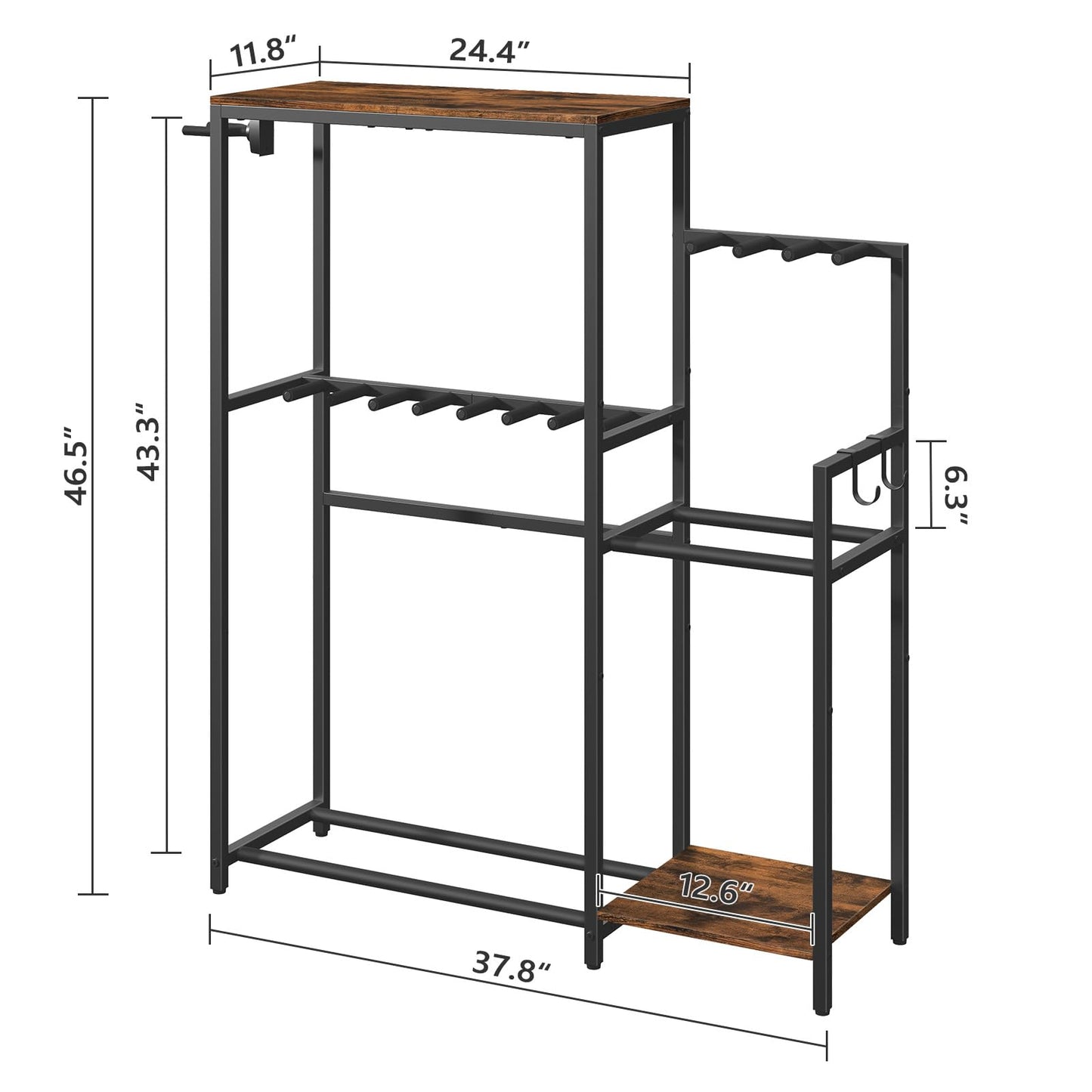 Mahancris Guitar Stand, Multi-Guitar Rack, For Acoustic, Electric Guitar, Bass, Ukulele, Banjo, For 6 - 7 Guitars, Guitar Amp St
