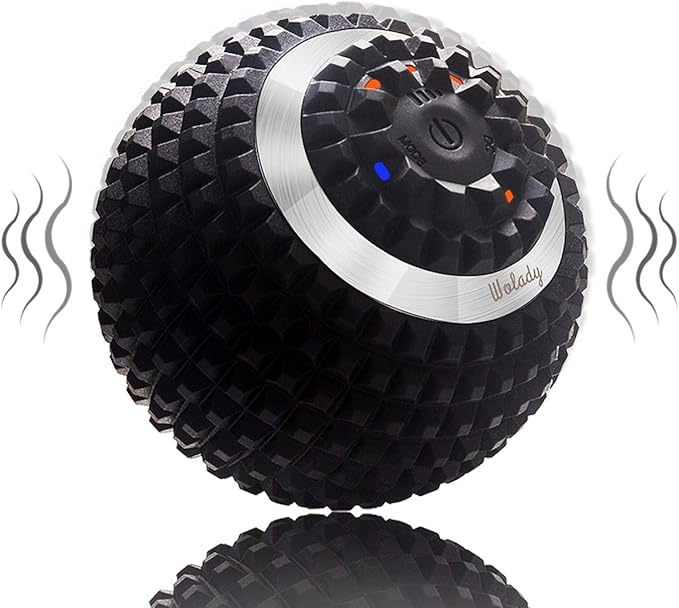 Wolady Vibrating Massage Ball 4-Speed High-Intensity Fitness Yoga Massage Roller, Relieving Muscle Tension Pain & Pressure...