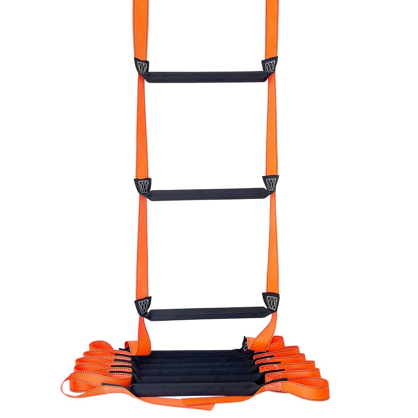FKNGS Fire Escape Ladder, 32.8 Feet Emergency Fire Ladder, 3-5 Story Homes Reusable Safety Rope Ladder for Kids and Adults