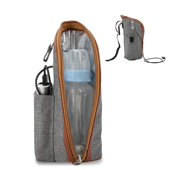 Semme Travel Breast Milk Bag Warmer, Baby Bottles, Bottle Warmer Bag, Portable Beverage and Baby Bottle Warmer Ideal for Car Travel, Shopping