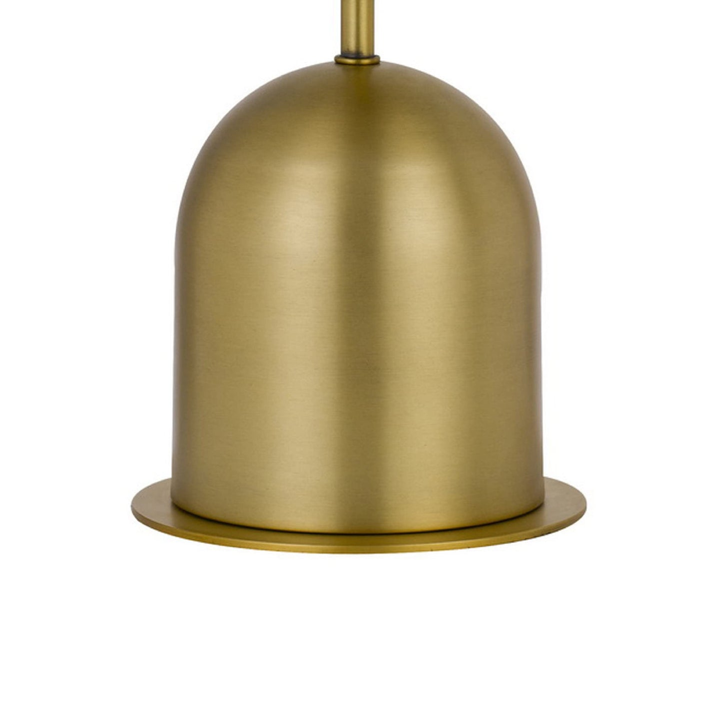 Benzara 20 Inch Metal Accent Table Lamp, Brass Dome Shade, Model BM271961