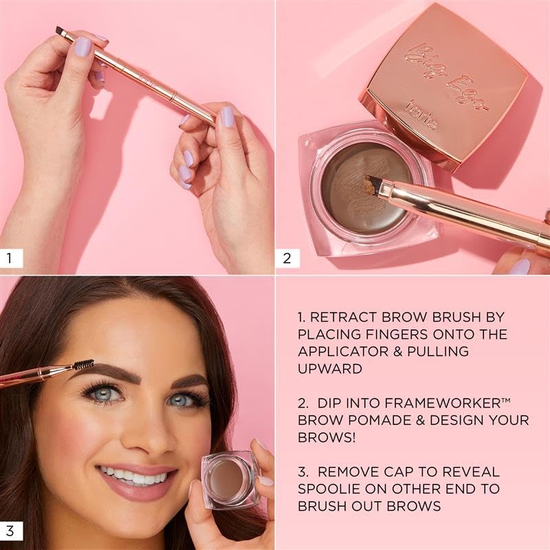 tarte big ego fill service brow brush and spoolie