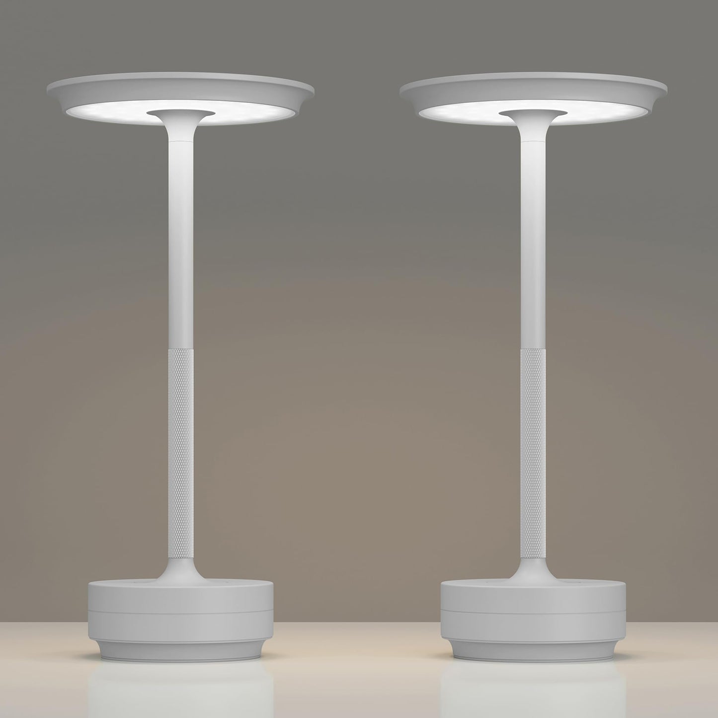 TBBGA Rechargeable Table Lamps 5000mAh, 3 Color Dimming, Portable, Light Gray, Model T106C