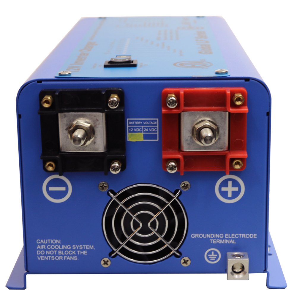 Aims Power Picoglf6W12V120Vetl Pure Sine Inverter Charger, Blue, Conformal Coated For Marine Applications, 600W Pure Sine Invert
