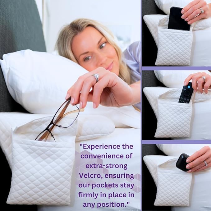Bed Wedge Pillow for headboard Mattress Gap DuoWedge lux. (White, King 76") The Perfect Filler for Gaps up to 7"