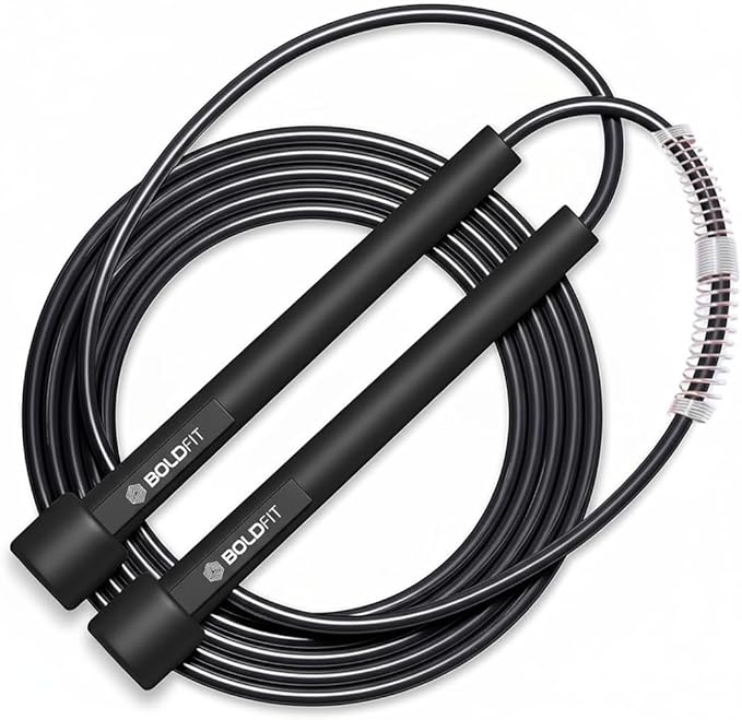 Boldfit Skipping Rope for Men and Women Jumping Rope With Adjustable Height Speed Skipping Rope for Exercise, Gym, Sports ...