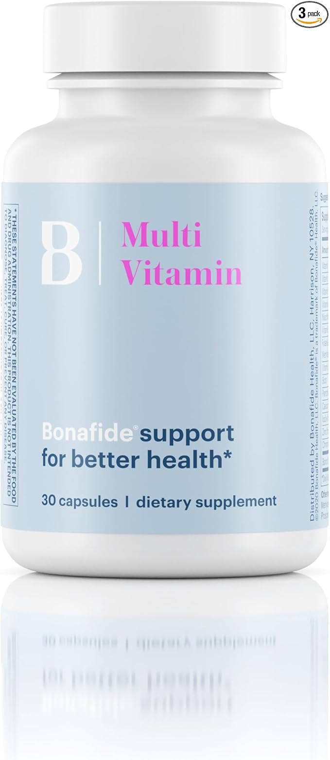 Bonafide Essentials Multi Vitamin for Better Health – Daily Multivitamin for Women – 90 Capsules (3-Month Supply)