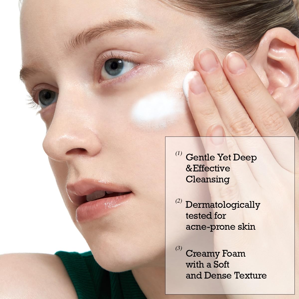 ROUND LAB Pine Calming Cica Cleanser 5.07 Fl Oz - Acne Face Wash with Salicylic Acid, BHA & LHA for Sensitive Skin, Soothing Cic
