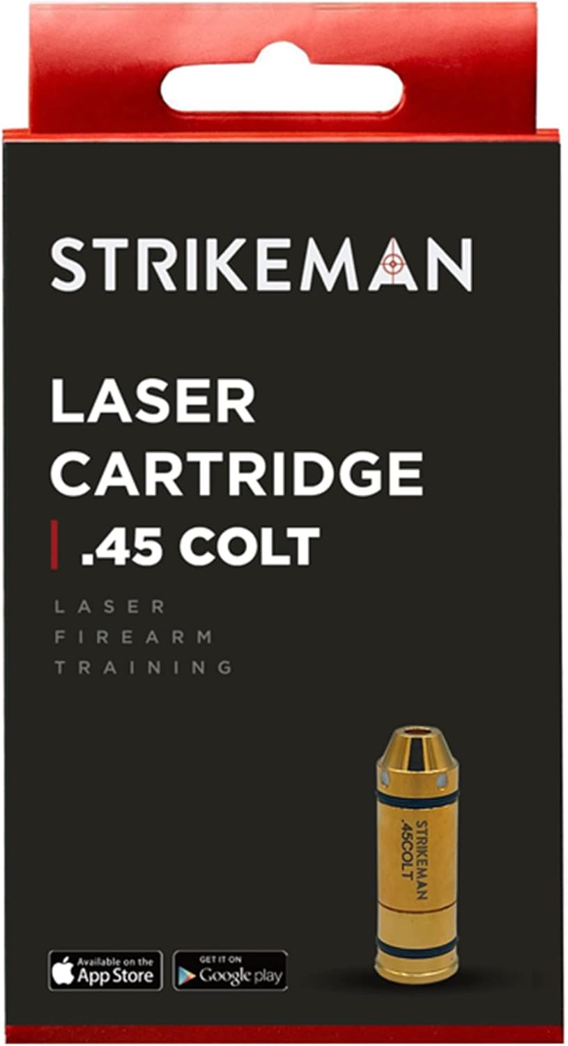 Strikeman Dry Fire Laser Training Cartridge - Great for Target Shooting Practice with Pistols, Made for The Firearm Training System - Red Laser Cartridge Only, Multiple Calibers