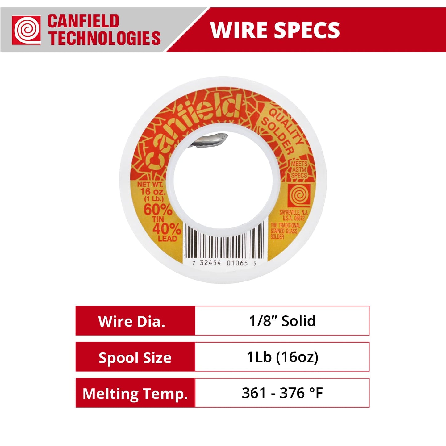 Canfield 60/40 solder for stained glass