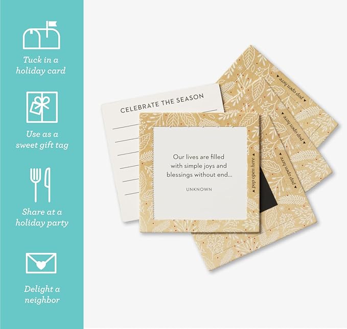 Compendium ThoughtFulls Pop-Open Cards — 3-Pack of Shine, Holiday Cheer, Wish — 90 Pop-Open Cards, Each with a Different Message Inside