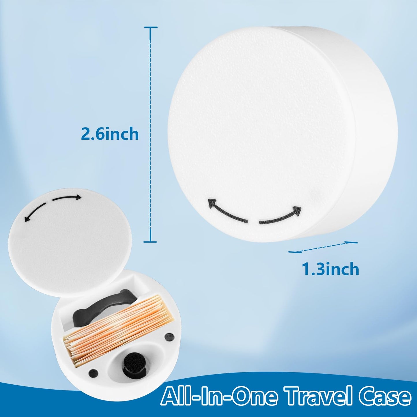 Small Travel Case for Intake Breathing Strip & Magnetic Refill Applicator – Holds Up to 14 Tabs, Compact for Snoring Solution (White)