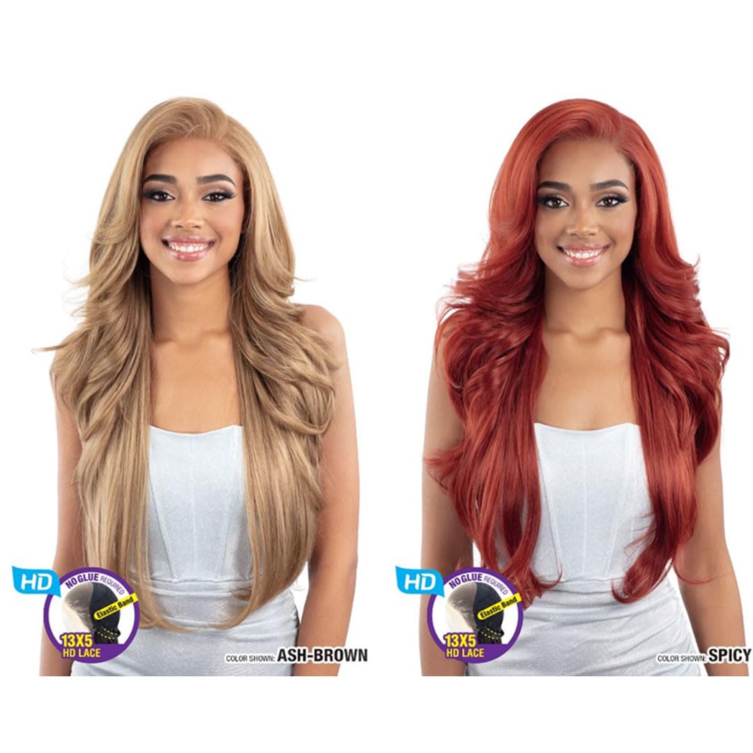 Shake-N-Go Snatched Glueless Lace Synthetic Wig - Odelia (BURG)